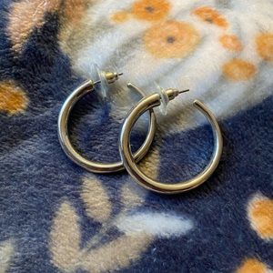Sterling silver hoop earrings